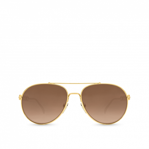 Holly Sun Gold-crystal halo Mirror Sunglasses